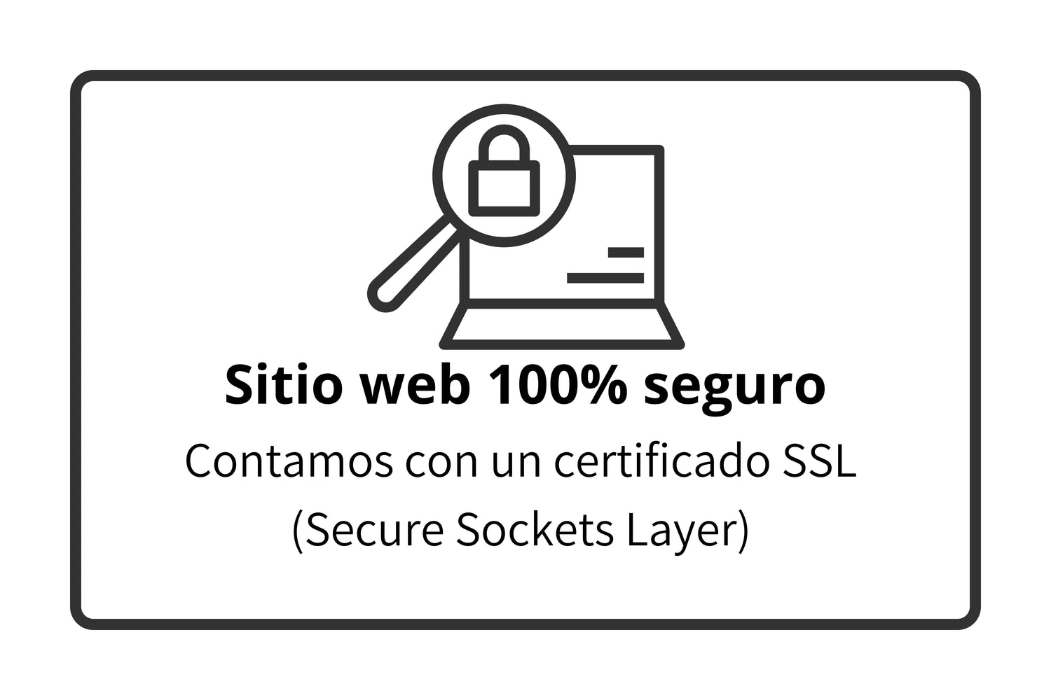 Sitio web 100% seguro, certificado SSL